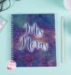 Cuaderno fondo azul con letras doradas - A5