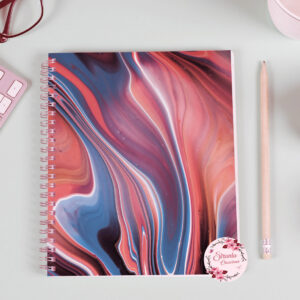 Cuaderno Líquido Salmón y Azul - A5