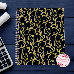 Cuaderno Negro y Dorado - A5