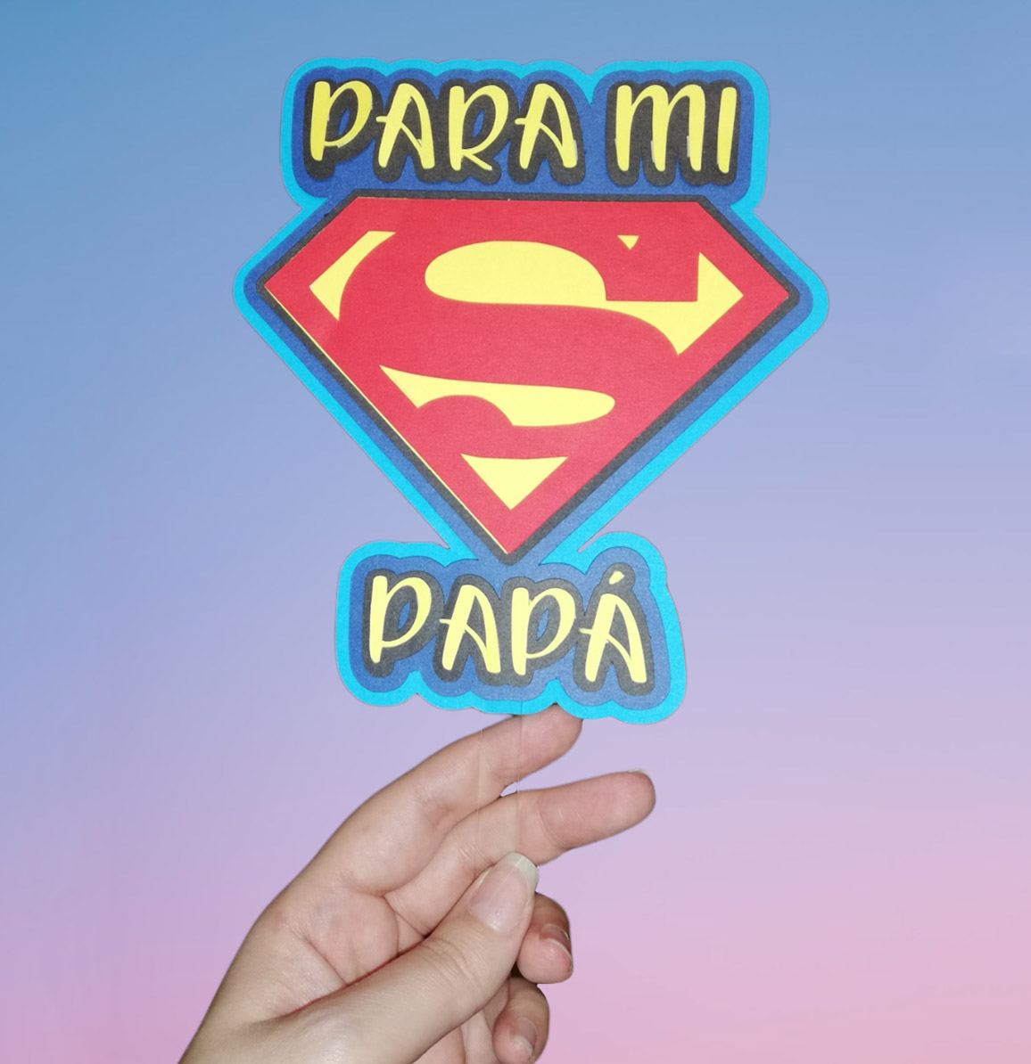 Cake topper Súper papá