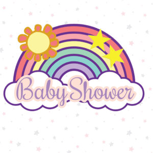 Cake topper Arcoíris