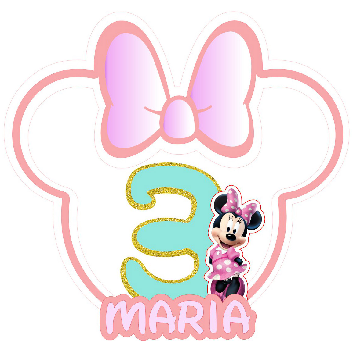 Cake topper Minnie sencillo
