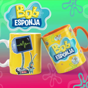 Taza Karen y Placton (Bob Esponja)