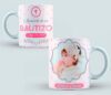 Taza Bautizo color rosa