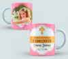 Taza Comunión color rosa y naranja
