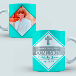 Taza Comunión color verde y gris