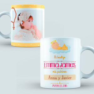 Taza Bautizo color amarillo