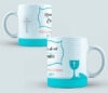 Taza Comunión color aguamarina, fondo puntitos