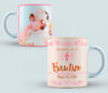 Taza Bautizo color rosa y marrón