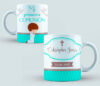 Taza Comunión color verde, marrón y blanco