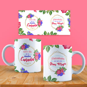 Taza Feliz día de la madre, Cuñada...