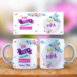 Taza Esta mamá increíble pertenece a.....