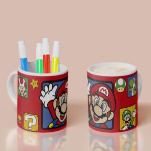 Taza Súper Mario color rojo