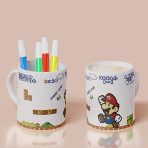 Taza Súper Mario color blanco
