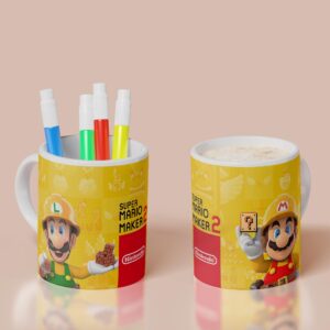 Taza Súper Mario y Luigi color amarillo