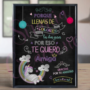 Cuadro Porque llenas de colores...