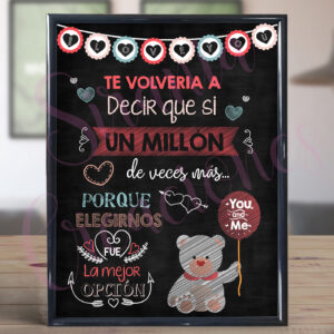 Cuadro San Valentín Te volvería a decir que sí...