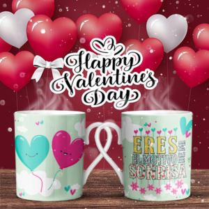 Taza San Valentín - Globos - Eres el motivo de mi sonrisa