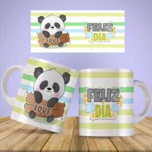 Taza Feliz día - Oso panda