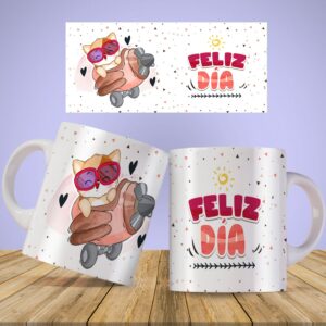Taza Feliz día - Gato