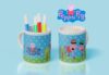 Taza Peppa Pig 08 - Peppa Pig y George en patinete