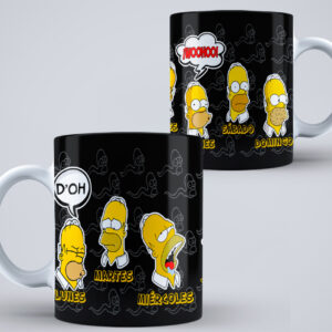 Taza Los Simpson 07 - Homer durante la semana
