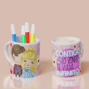 Taza Aurora y Felipe - Princesas Disney