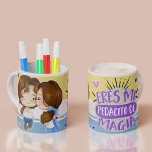 Taza Bella y Adam (Bestia) - Princesas Disney