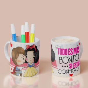 Taza Blancanieves y Florian - Princesas Disney