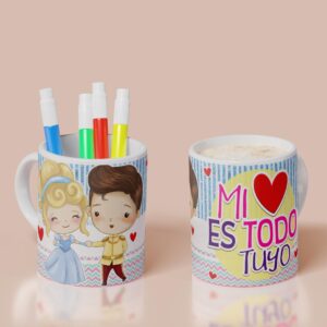 Taza Cenicienta y Príncipe Encantador - Princesas Disney
