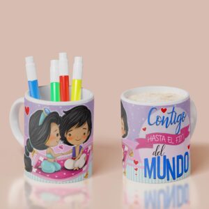 Taza Jasmín y Aladdín - Princesas Disney