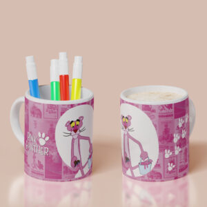 Taza Pantera Rosa 02 - Pintando