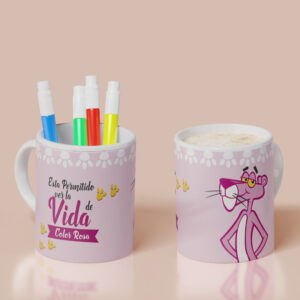 Taza Pantera Rosa 03 - La vida color rosa
