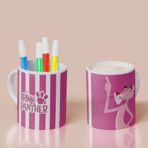 Taza Pantera Rosa 04 - Rayas rosas oscuras