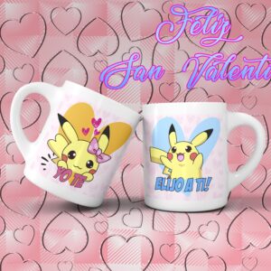 Taza San Valentín - Pikachu yo te elijo a ti