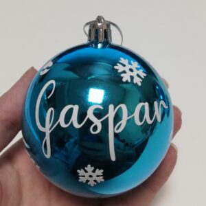 Bolas de colores personalizadas con nombre para árbol de navidad