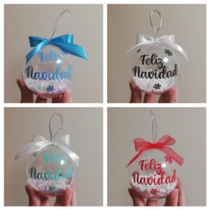 Bolas transparentes árbol de navidad