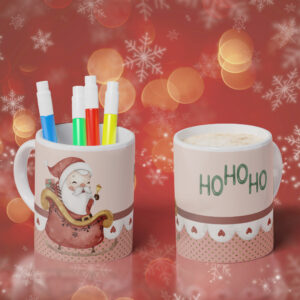 08 Taza de Navidad Papá Noel Ho Ho Ho