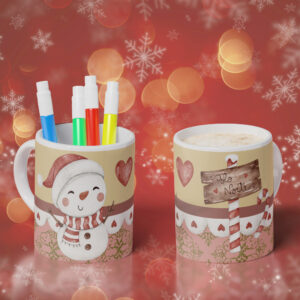 09 Taza de Navidad Muñeco de Nieve