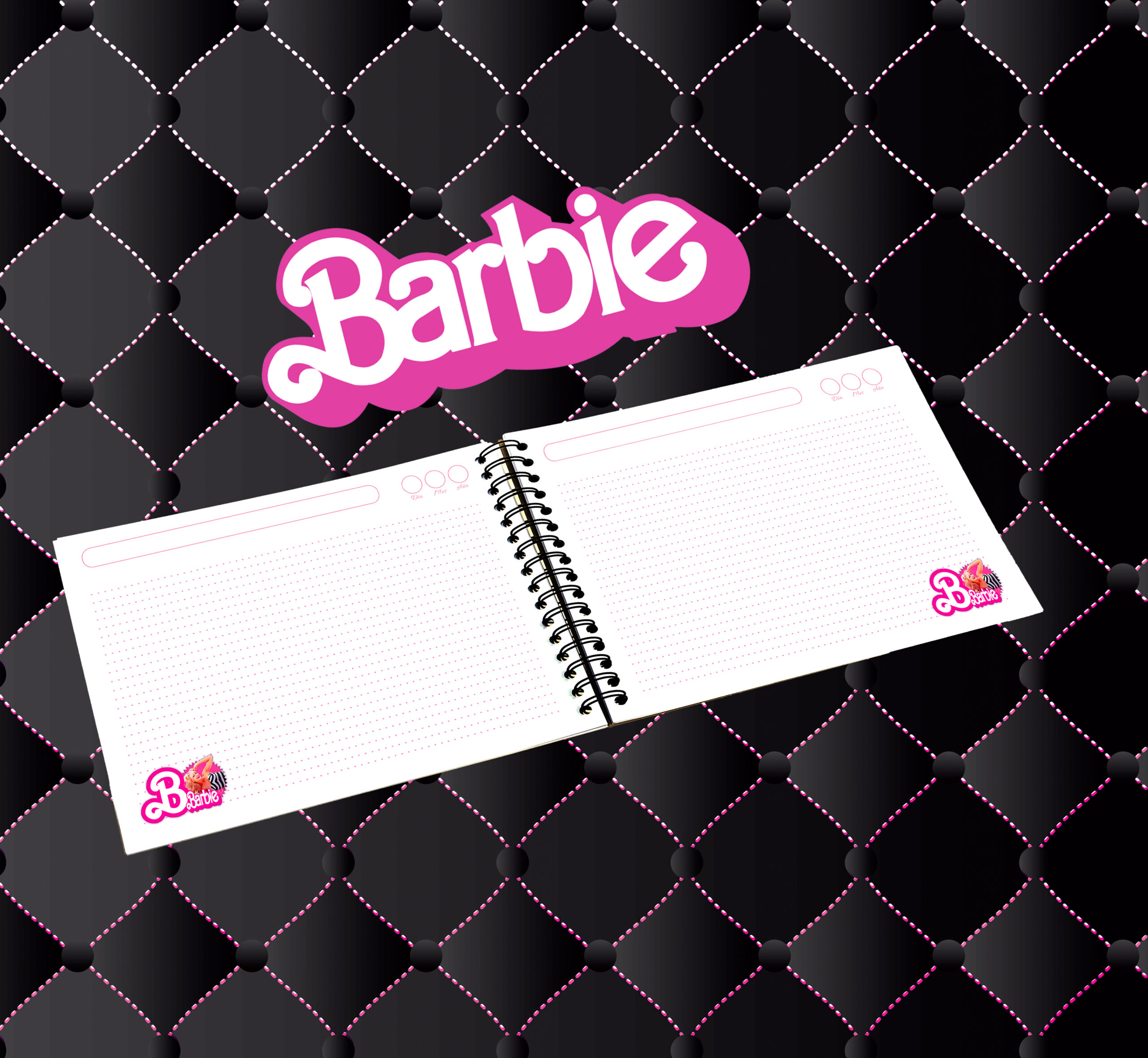 Blank notebook paper isolated on white background