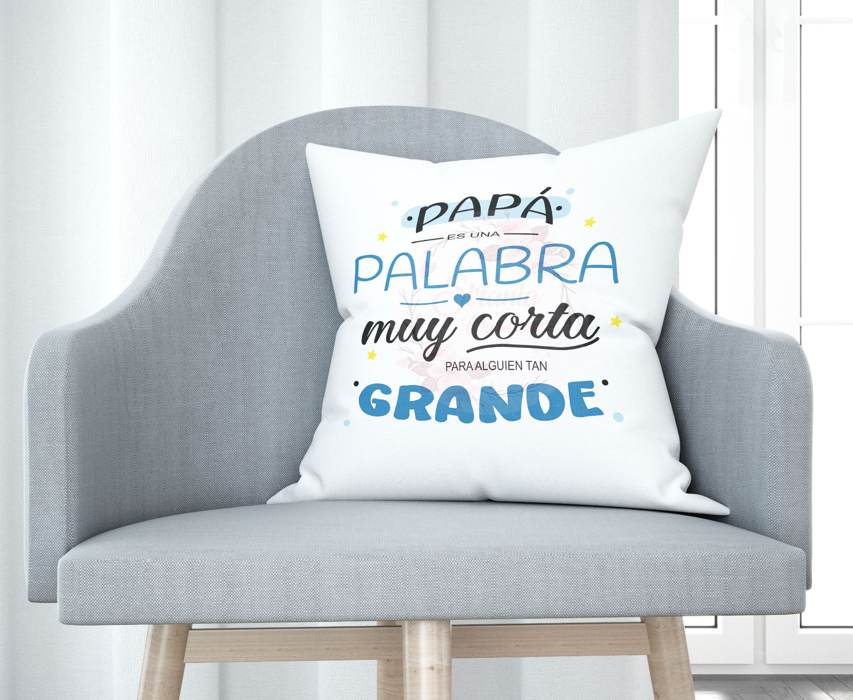 Cojín tacto algodón - Papá es una palabra muy corta para alguien tan grande