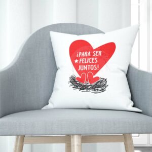 Cojín tacto algodón - Para ser felices juntos