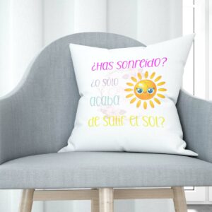 Cojín tacto algodón - ¿Has sonreído? ¿O sólo acaba de salir el sol?