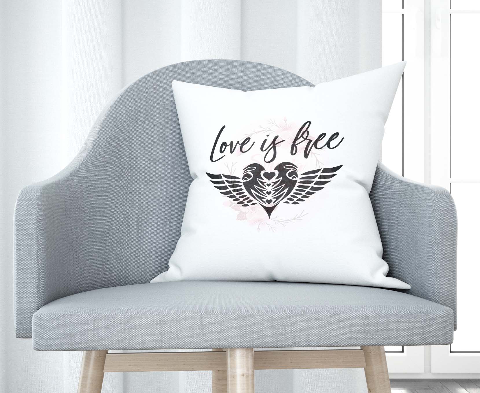 Cojín tacto algodón - Love is free