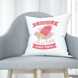 Cojín tacto algodón - Me derrito como un helado cuando sonríes