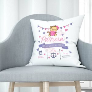 Cojín de nacimiento - Monito rosa