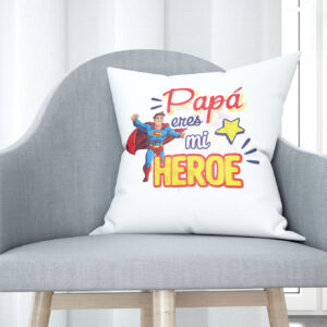 Cojín tacto algodón - Papá eres mi héroe