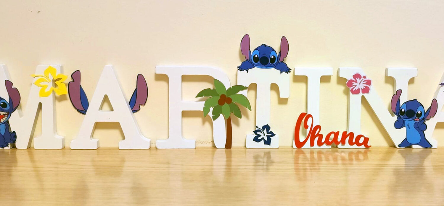 Letras de madera decoradas Stich