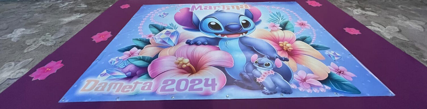 Lona para fiestas Stich