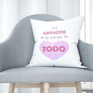 Cojín tacto algodón - Tus abrazos lo curan todo